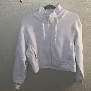 lululemon athletica White Cropped Full-Zip Hoodie